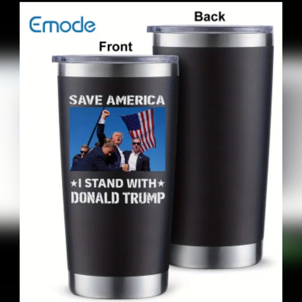 Save America I Stand with Trump Insulated stainless steel tumbler! 🇺🇸